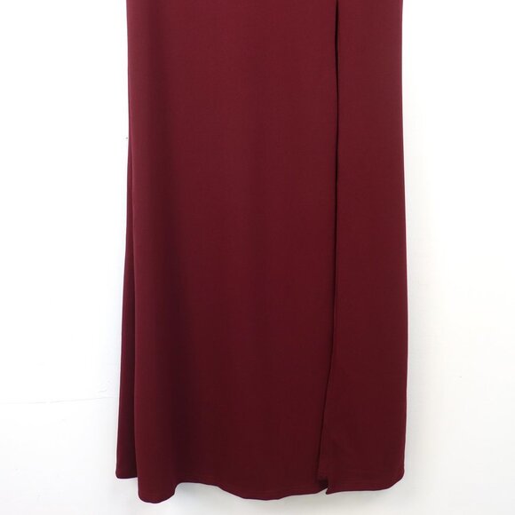 Lulu's Burgundy Off-Shoulder Maxi Dress - Picture 4 of 9